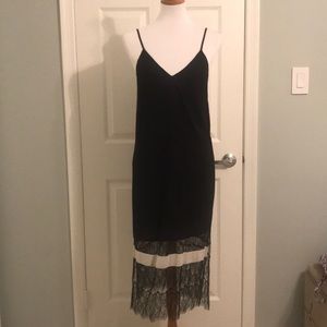 Black with white stripe dress